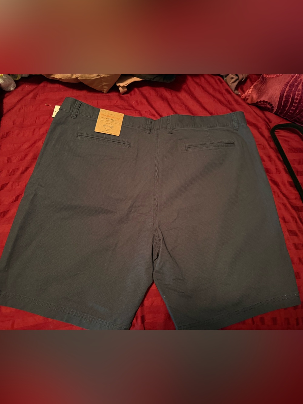 Weatherproof Men's Navy Blue Flat Front Shorts - Picture 2 of 3